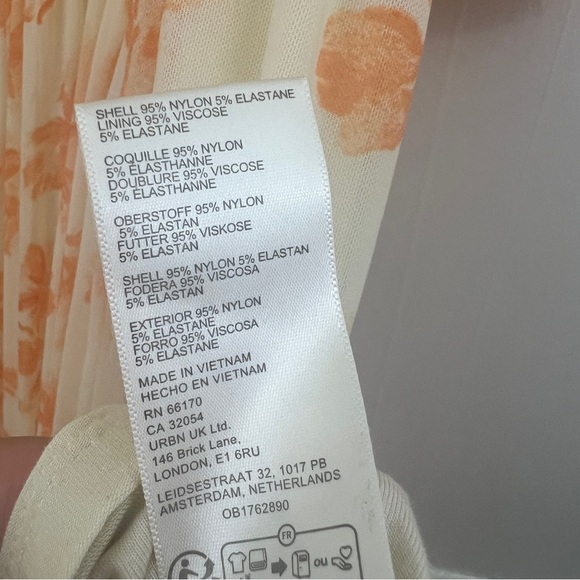 Free People It’s Fate MIDI Floral Print Dress Yellow Custard Combo Size Large - Picture 9 of 16